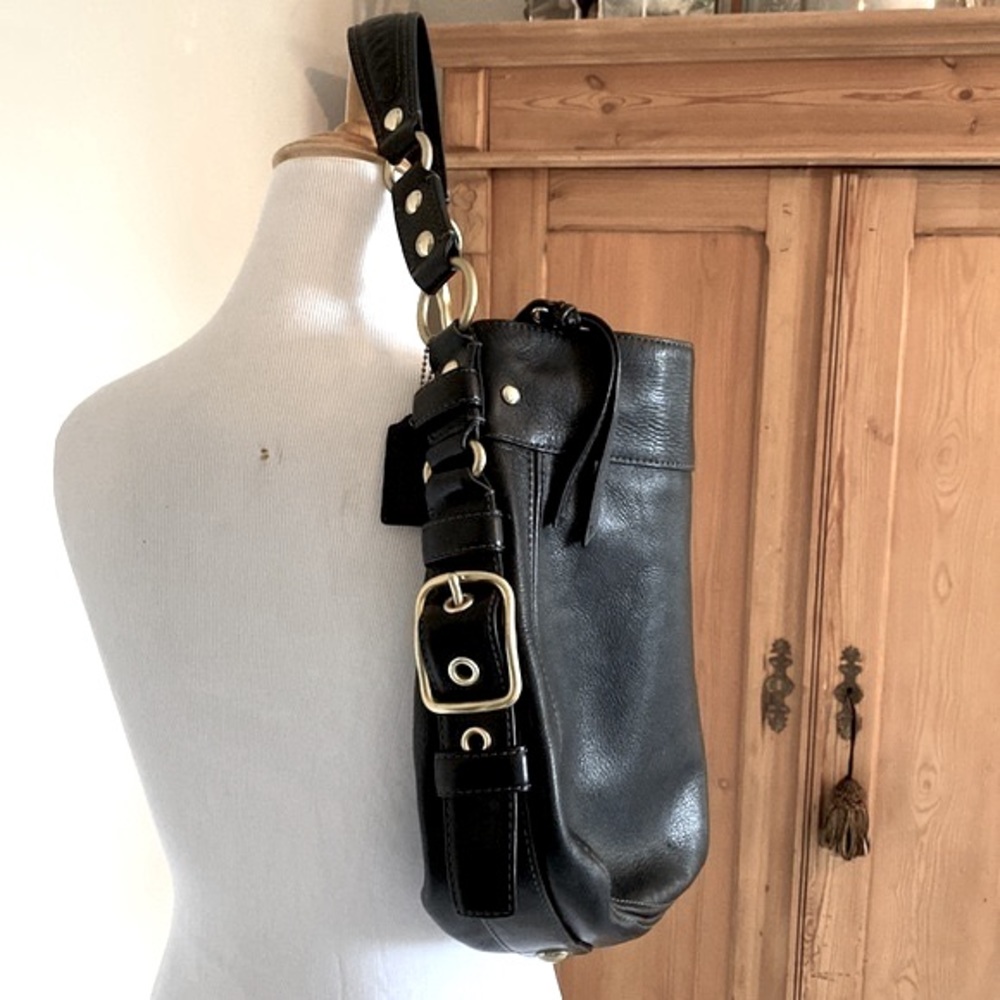 Vintage Authentic Coach Women's Leather Large Zoe Shoulder Bag - Picture 3 of 13